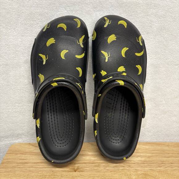 Crocs Bistro Clogs Banana Print Black Men’s Size 9 Women’s Size 11 - Picture 8 of 12